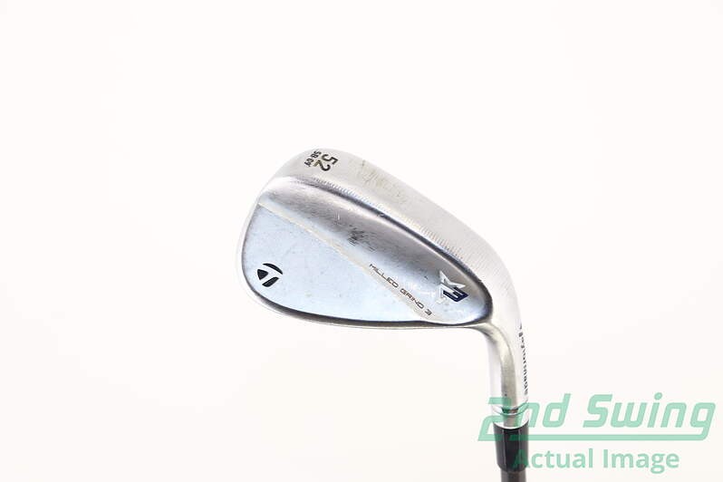 TaylorMade Milled Grind 3 Raw Chrome 52° Gap Wedge Steel Shaft Right Handed 35.5in