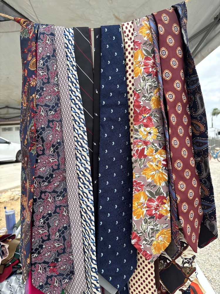 100% Silk Neck Ties Vtg Variety For Quarter Zips Handmade Italy Etc 8 Lot