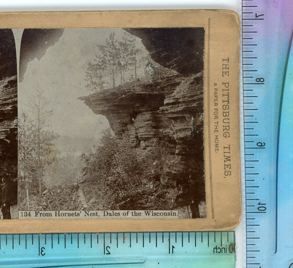 Hornets Nest Dales of Wisconsin WI Pittsburg Times Stereoview