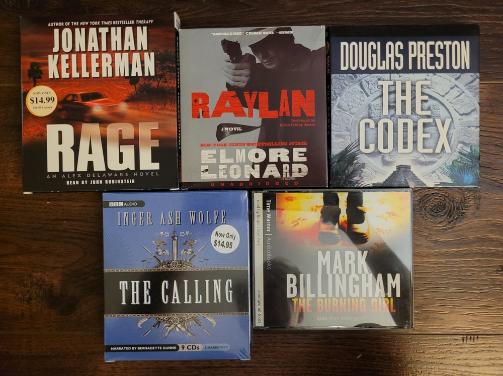 Five Thrillers By Elmore Leonard, Douglas Preston  & Others (Audiobook CD)