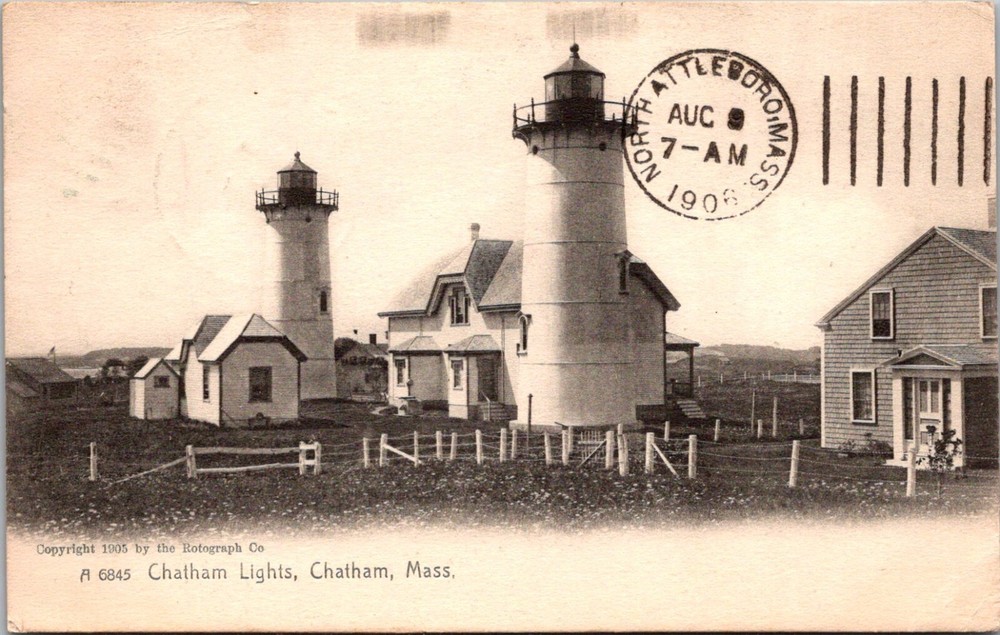 Chatham Lights, Chatham MA c1906 UDB Vintage Postcard N13