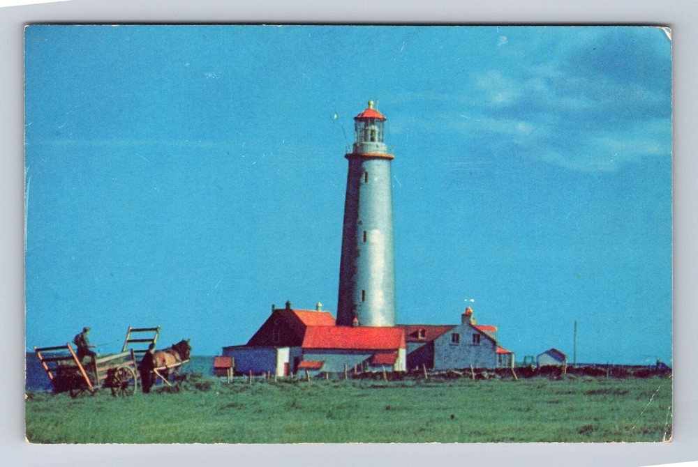 Cap des Rosiers Quebec-Canada, Lighthouse, Gaspe, Vintage Souvenir Postcard