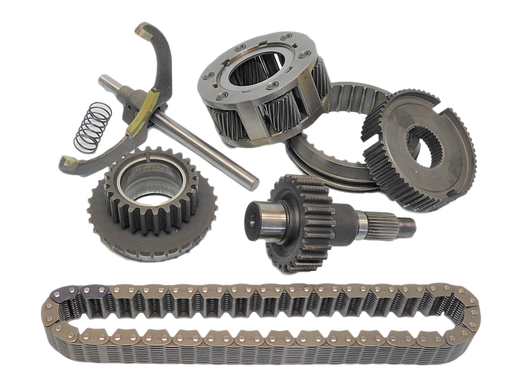 231 J Transfer Case 1-1/4 MAX UPGRADE Sprockets, 6 Pin Planet, Chain, HD Fork