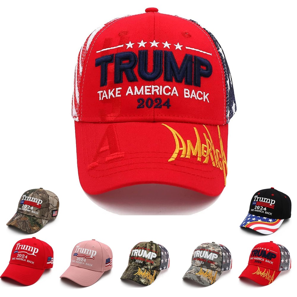 Trump 2024 Hat MAGA Hat Embroidered Take America Back Donald Trump Slogan USA...