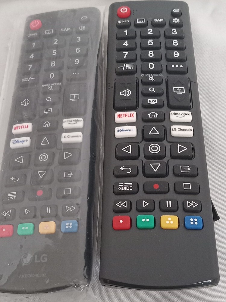 2 LG Remote Replacements with AAA Batteries - Picture Describes Extras