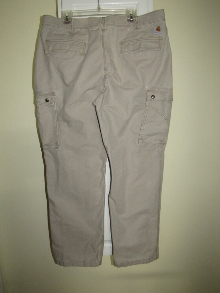 Carhartt Beige Relaxed Fit Cargo Work Pants for Men 40x32 100272-232