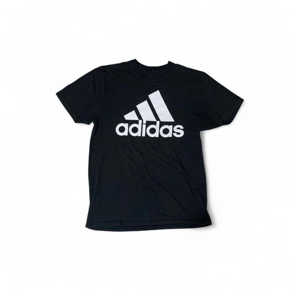 Men’s Adidas Black Logo T-Shirt Size M Short Sleeve Athletic Tee