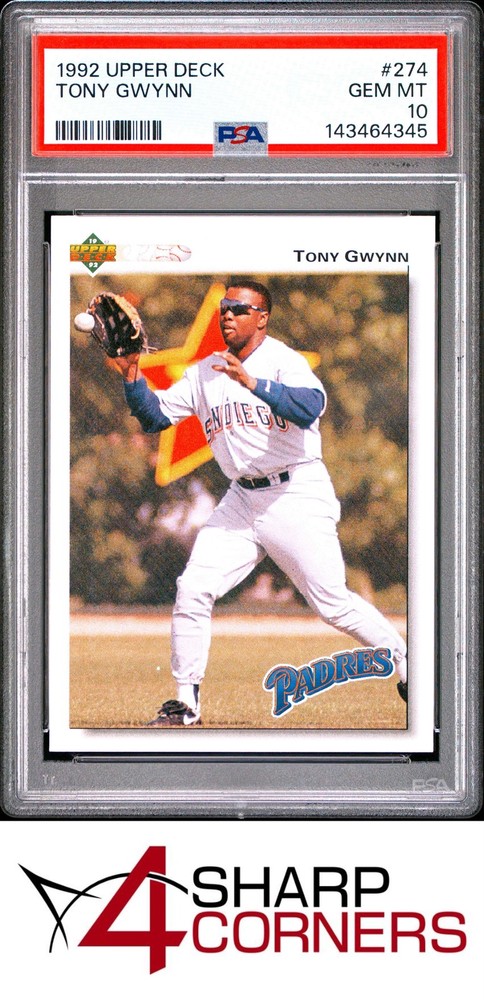 1992 Upper Deck #274 Tony Gwynn Padres Hof Psa 104SC is the hobby's first consignment choice on eBay!