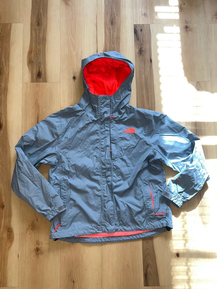 The North Face Womens Hyvent Medium Grey And Orange Ski Jacket