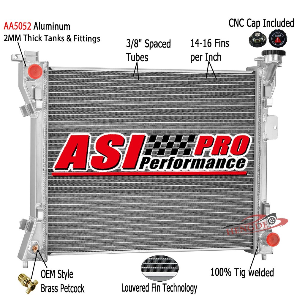 4 Row Radiator For 08-19 Dodge Grand Caravan 08-16 Chrysler Town & Country 3.6L