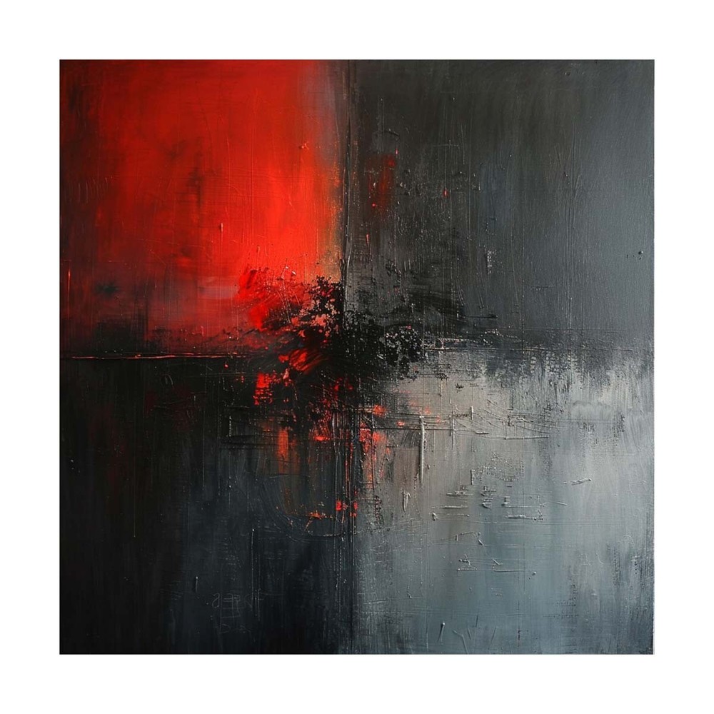 Large Painting On Canvas Oil Painting Abstract Painting Red Wall Art Canvas