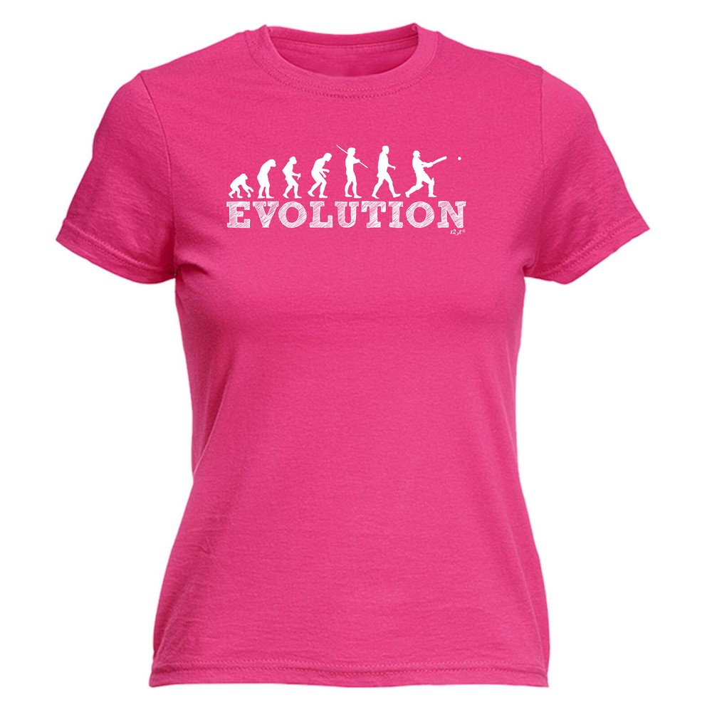 Evolution Cricket - Womens T Shirt Funny T-Shirt Novelty gift tshirt