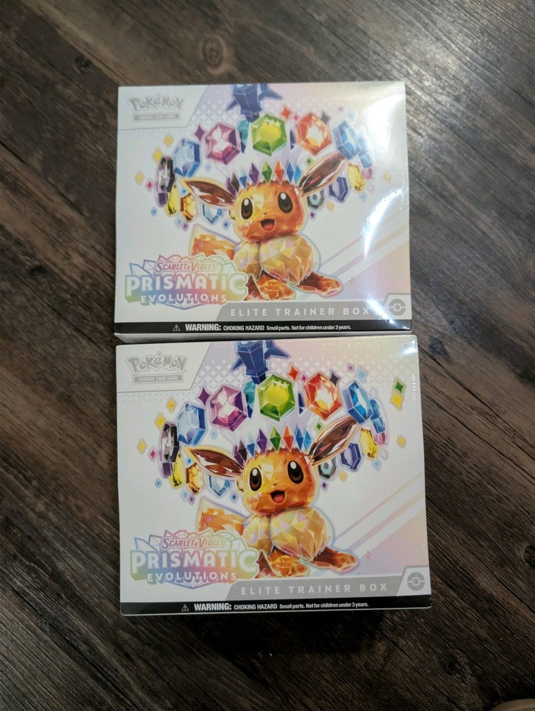 Pokemon Prismatic Evolutions Elite Trainer Box ETB Sealed lot of 2
