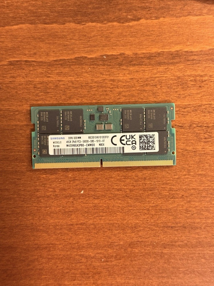 NEW Samsung 48GB DDR5 RAM 5600MHz 2Rx8 262-Pin Laptop Memory SODIMM SB0-1010-XT