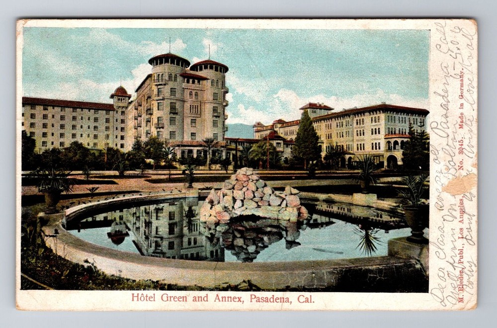 Pasadena CA-California, Hotel Green and Annex, Advertising, Vintage Postcard