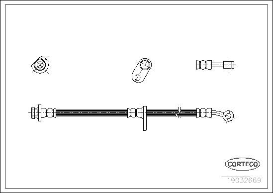 19032669 Corteco brake hose for Honda