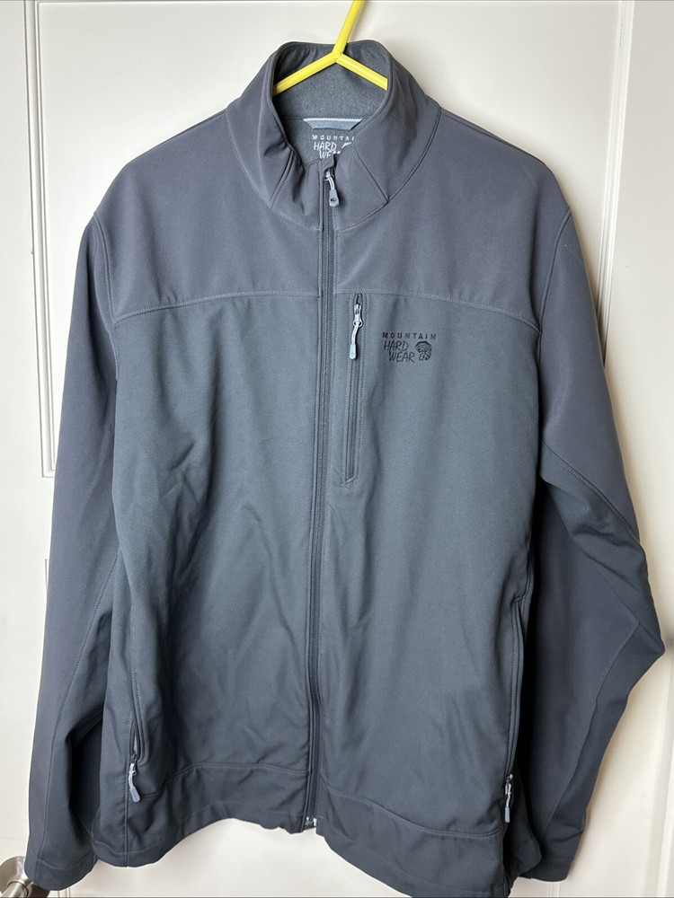 Mountain Hardwear Jacket Mens XL Dark Gray, Soft Shell  Jacket Stretch