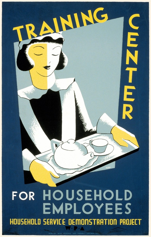 Decor Poster. Household employees training center. Home Shop Wall Art. 1694