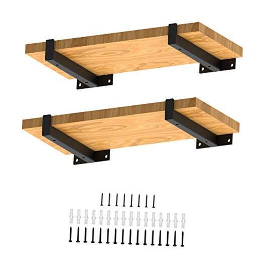 4 Pcs Heavy Duty Shelf Brackets 8 Inch Industrial Metal Floating 8 Inch-4 Pack