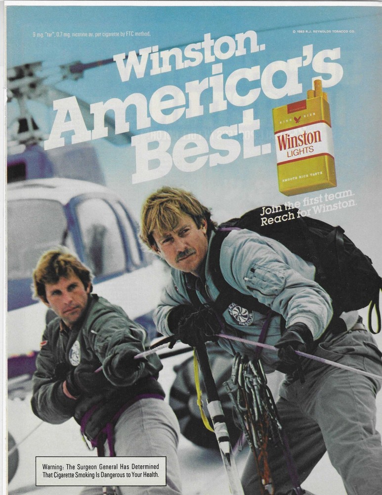 Winston. America's Best. Cigarettes Original Print Ad