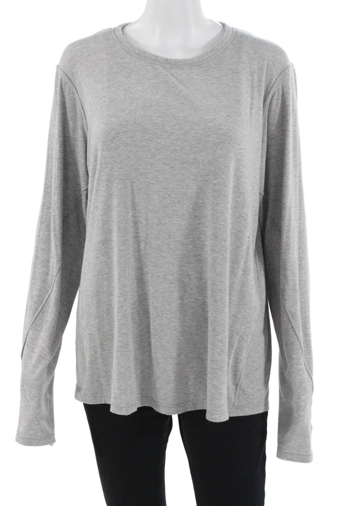 Lululemon Women Gray Long Sleeve Basic Crew Neck T-Shirt Size MFree Shipping in US $100+ Orders | $6.95 Orders Below