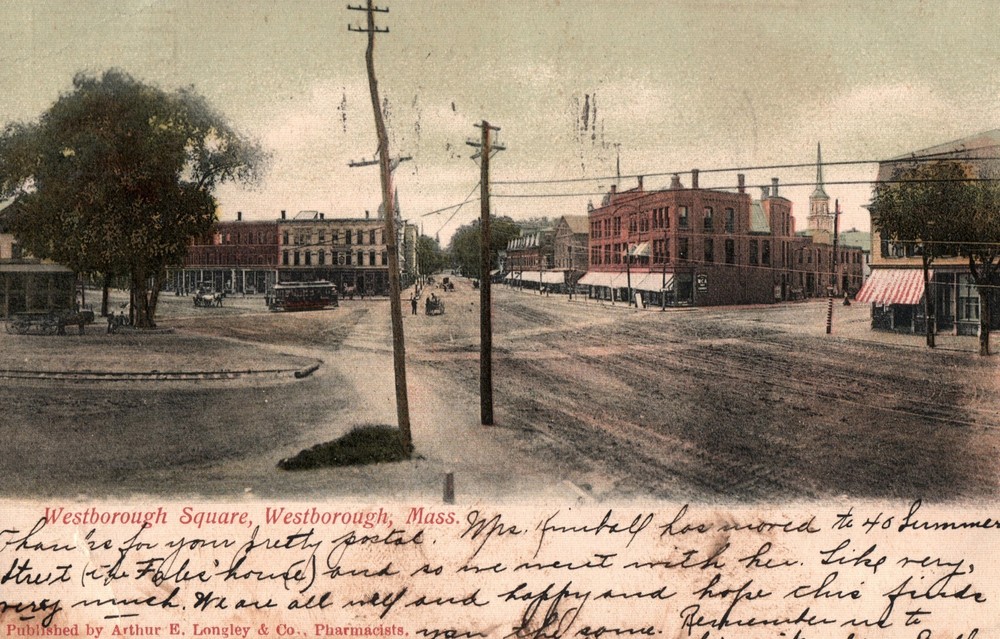 Westborough Westboro Square - Massachusetts 1905 Postcard