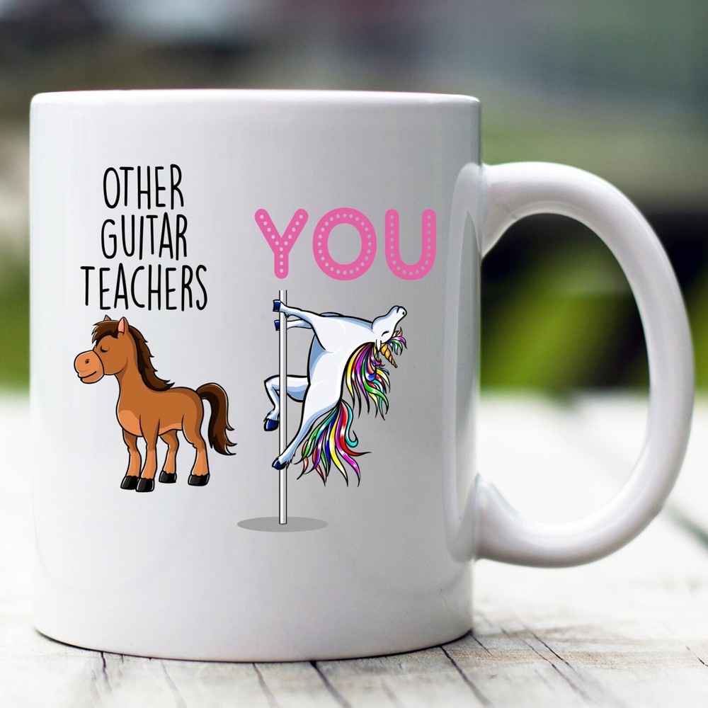 Guitar Teacher Gift Guitar Teacher Mug Guitar Teacher Funny Unicorn Mug Guitar T