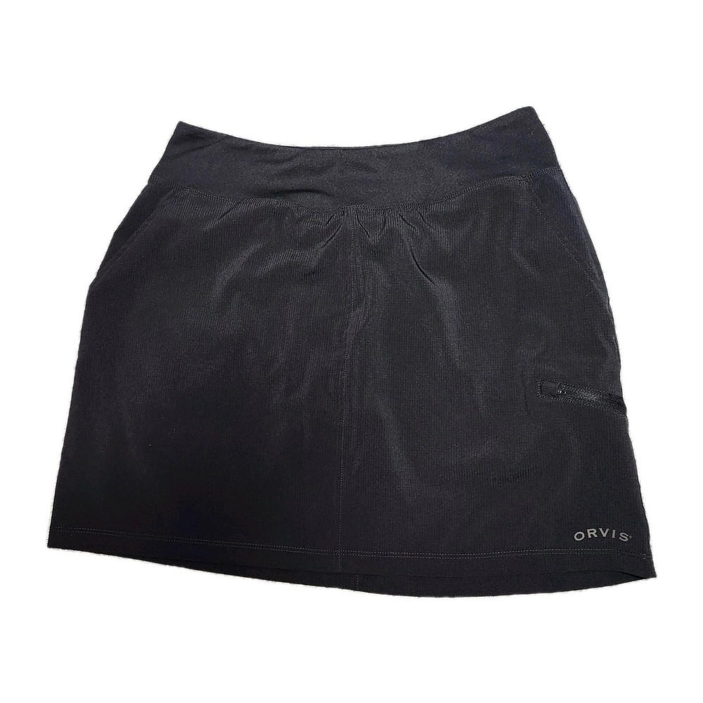 Orvis Black Performance Skort Womens S Golf Athletic Travel Stretch Skirt Shorts