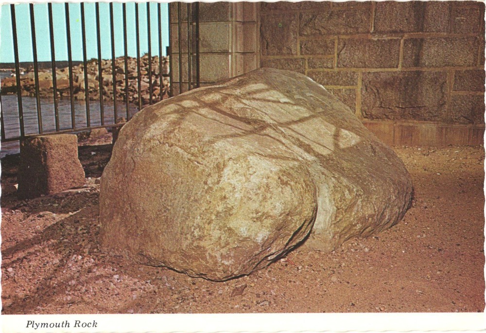 Plymouth Massachusetts Plymouth Rock Vintage Postcard