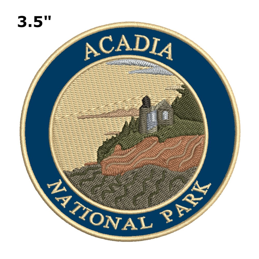 Acadia National Park Maine Patch Iron-On Embroidered Applique Nature Badge Gifts-image