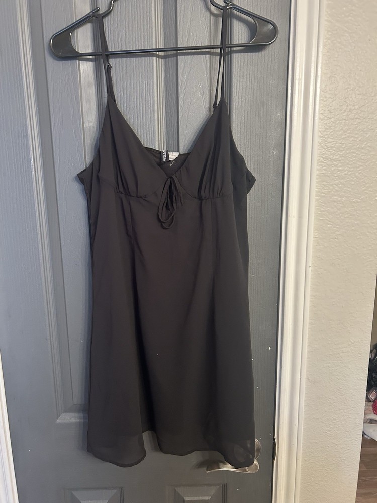H&M Black Spaghetti Strap Dress Casual Summer Sundress