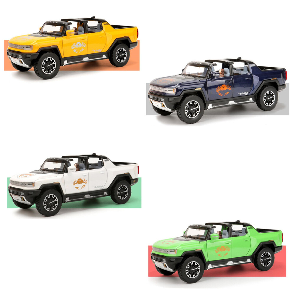 1/24 Pull Back Pickup Model Car Toy With Sound&Light Collection Kids Gifts