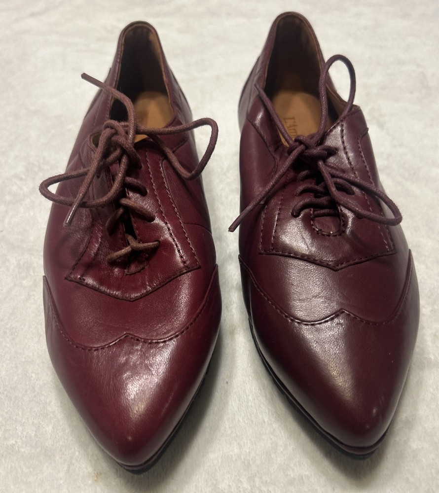 L’amour des Pieds Shoes Women’s Size 6.5 M Red Leather Sneakers Lace Up