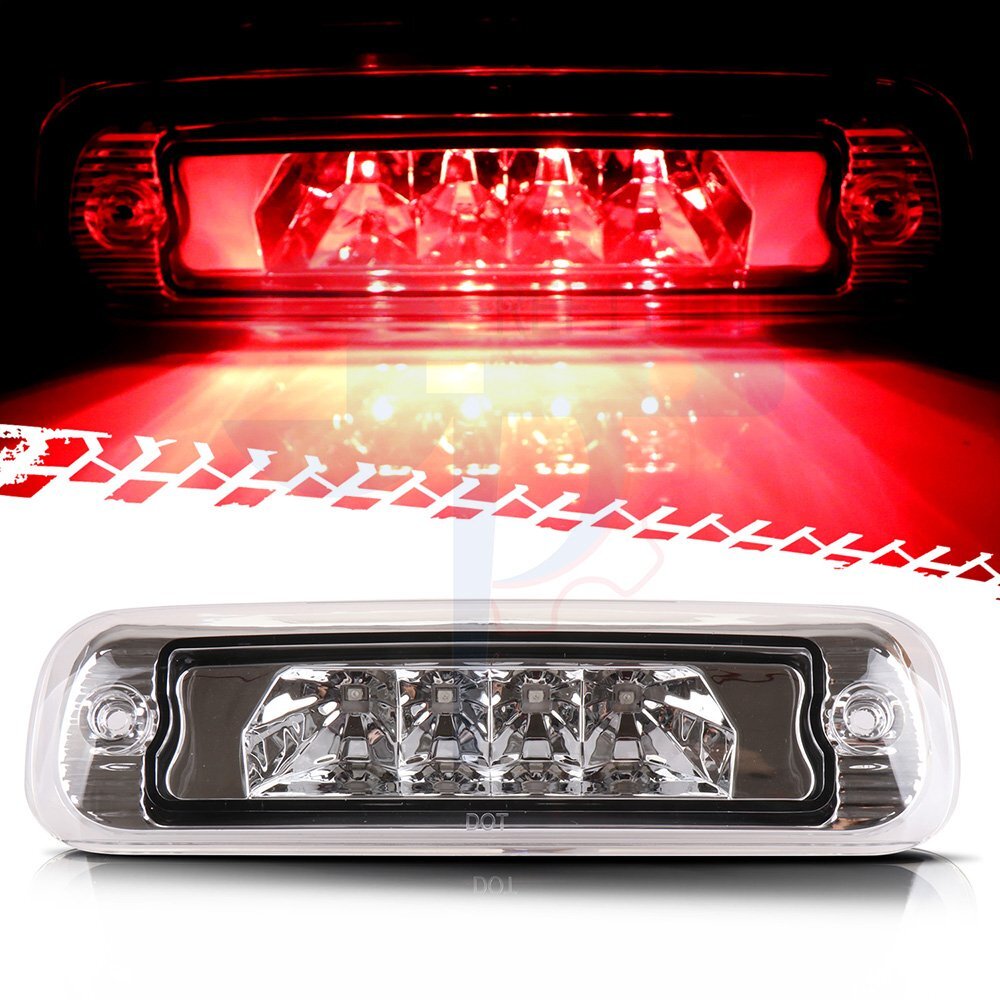 Fits 97-01 Jeep Cherokee 3rd Stoplight Truck Tail Chrome Clear Lens 55155614AE