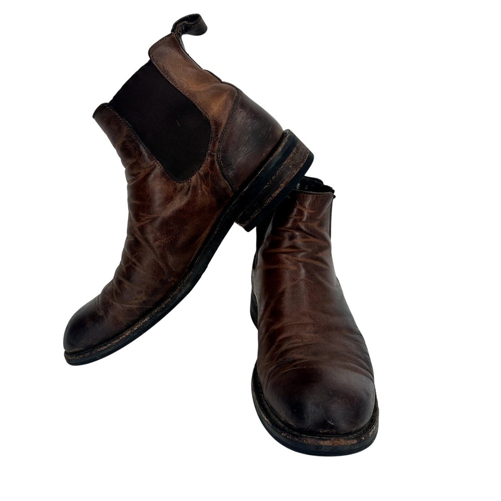 Wolverine Mens Brown Leather Chelsea Work Boots Size 10D Pull On Ankle Boot