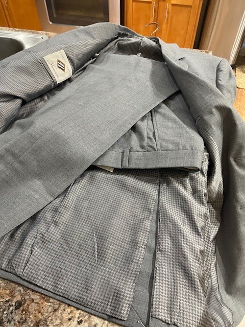 mens 40r 34 new wool suits