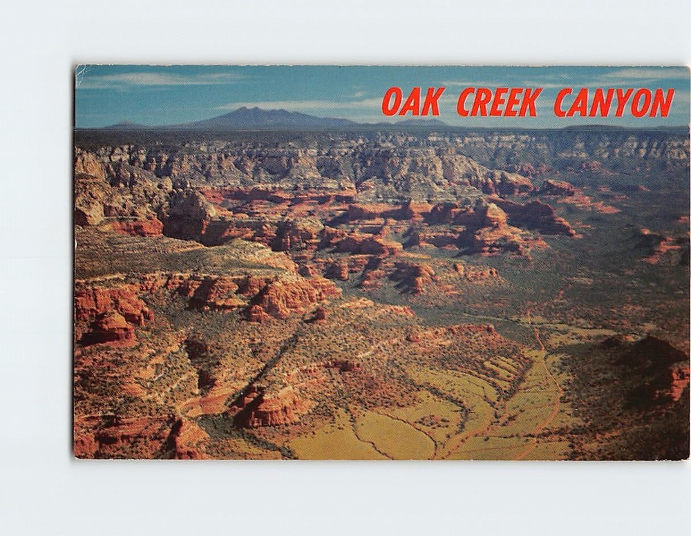 Postcard Aerial View of Oak Creek Canyon Arizona USA