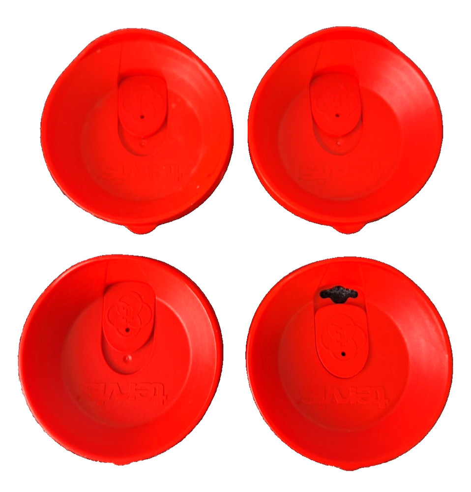 Tervis Tumbler 24oz Travel Lid's with Slider's Genuine in Red 4 Pack