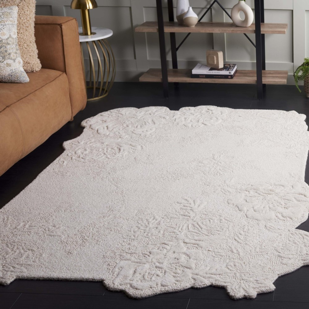 SAFAVIEH Mykonos Ivory Wool Handmade 5x8 Area Rug Perfect for Living Room