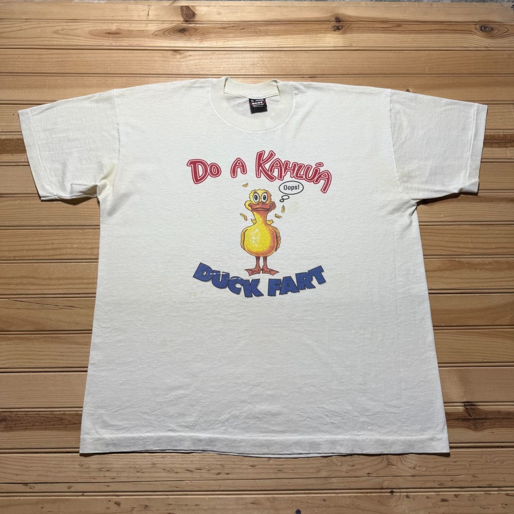 Vintage 90s Do A Kahlua Duck Fart Single Stitch Funny T-Shirt USA Made - Size XL