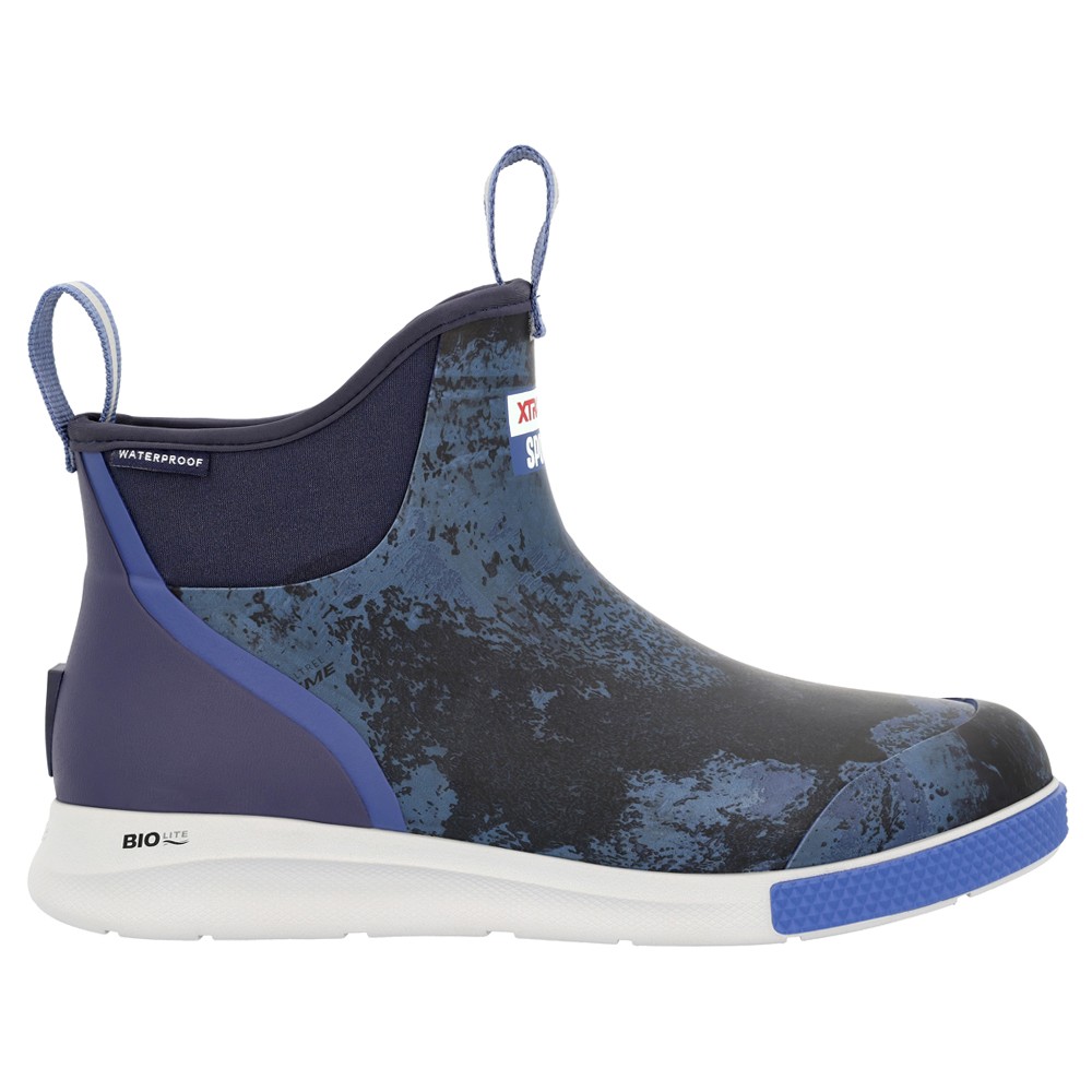 Xtratuf Sport Ankle Deck TieDye Round Toe Pull On  Mens Blue Casual Boots XADSM2