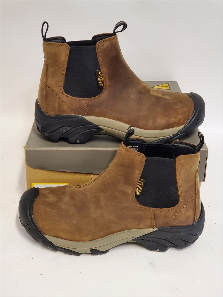 KEEN Men's Lansing Chelsea Steel Toe Pull-On Work Boot Size 10.5 EE Comfortable Durable