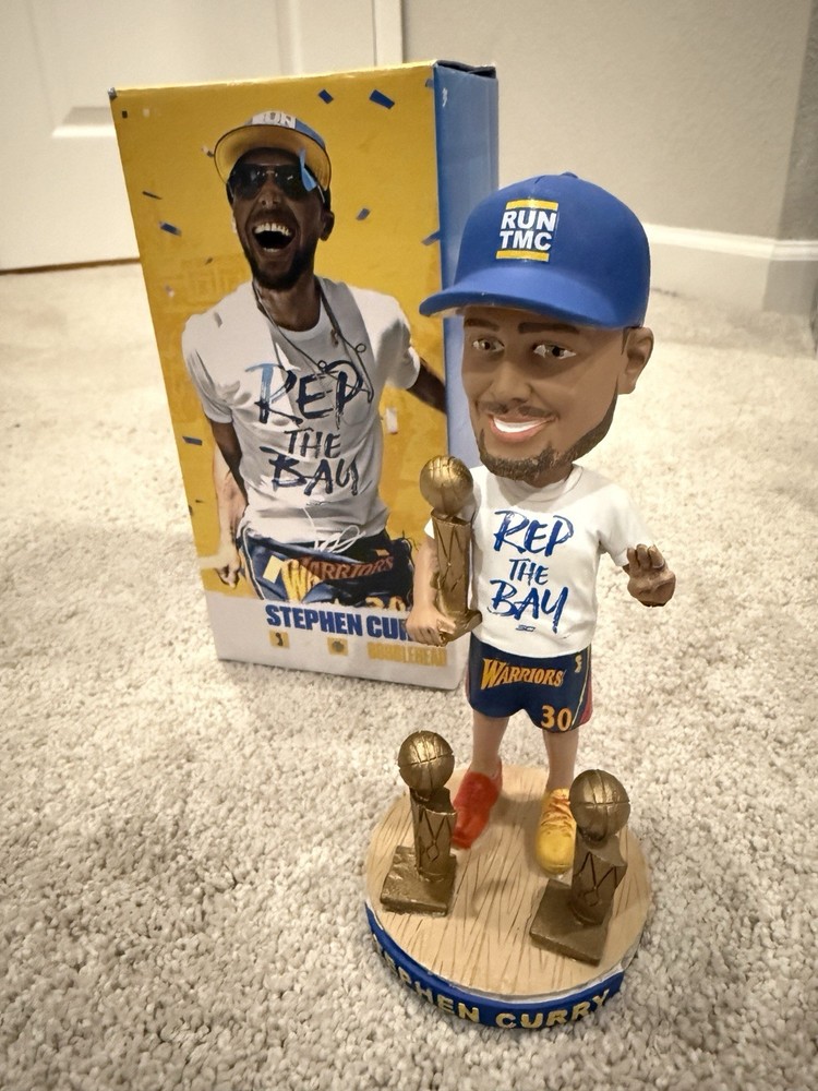 Stephen Curry Bobblehead - NBA Champions B2B 2017 2018 - Golden State Warriors