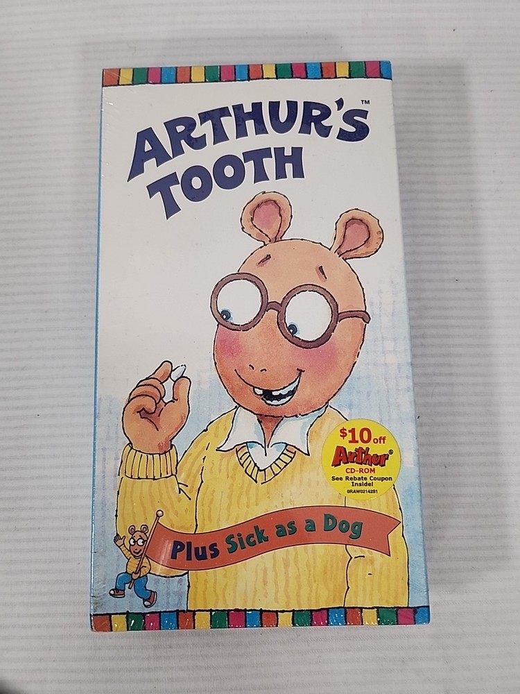 Arthur's Tooth and Sick as a Dog (VHS, 1998) Sealed - Sony Wonder
