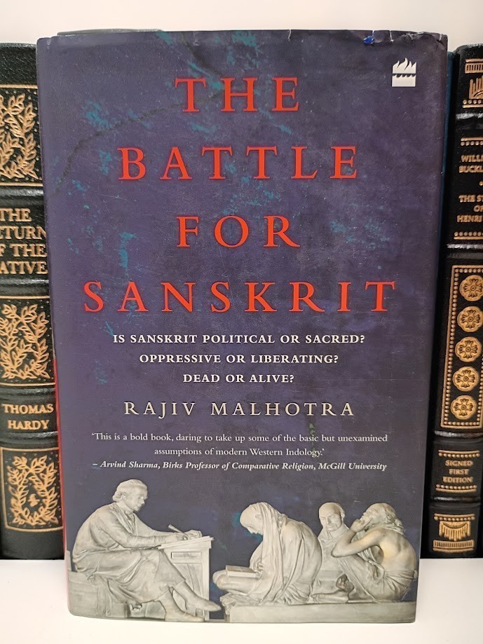 The Battle for Sanskrit by Rajiv Malhotra Hardcover Indology Westernization VG