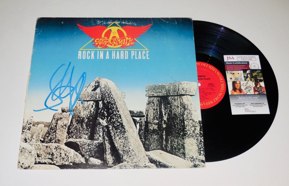 STEVEN TYLER AUTOGRAPHED VINYL RECORD ALBUM (AEROSMITH) - JSA COA!