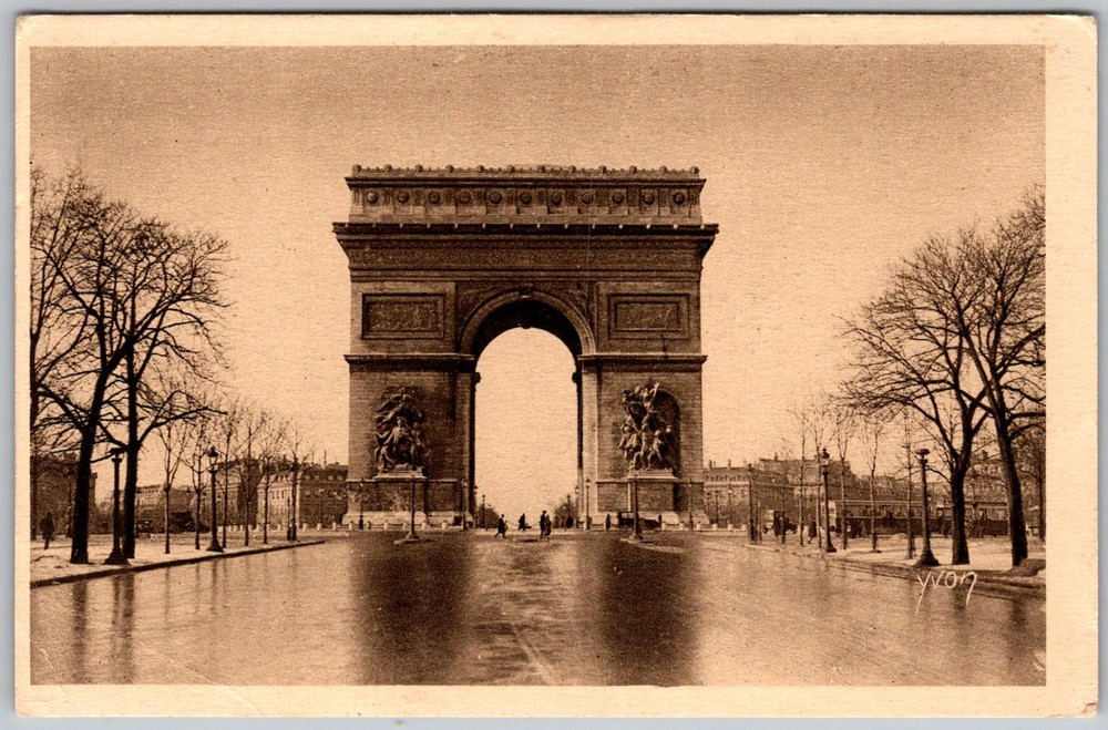 Antique Postcard Arc DE Triomphe Paris, Fr 1910s