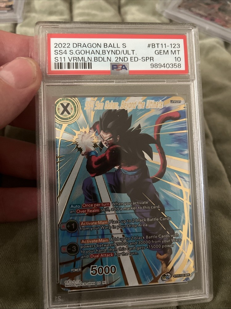 Dragon Ball Super BT11-123 SS4 Son Gohan Beyond Ultimate SPR PSA 10 2nd Edition