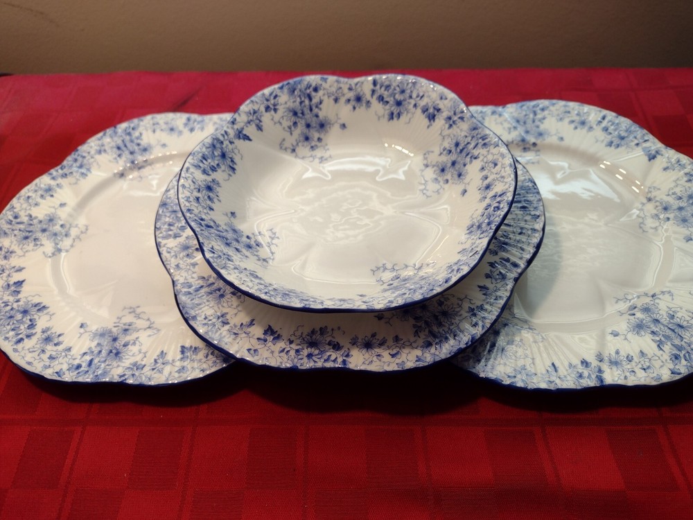 Vintage Shelley Bone China Blue 8