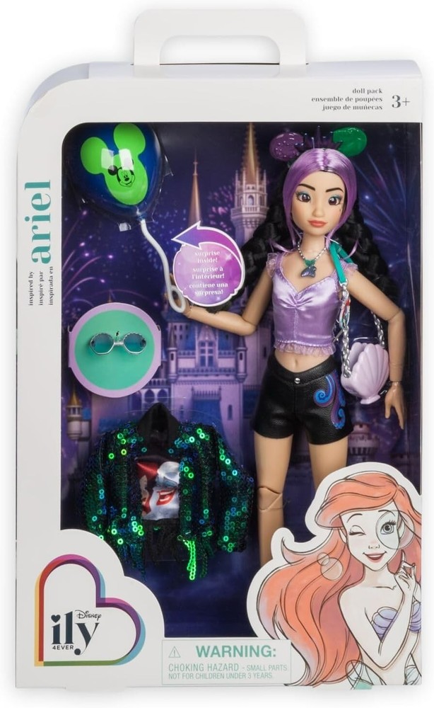 DISNEY Ily 4ever Inspired by Ariel Articulated Brunette Doll Extra Clothes New